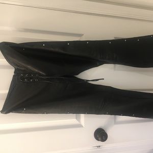 BeBe leather stud pants size 4